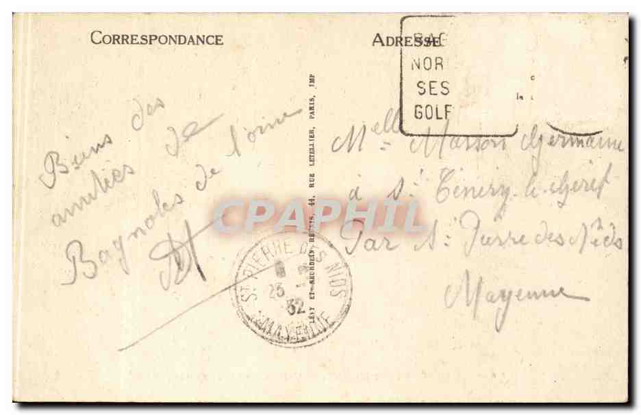 Bagnoles-de-l'Orne — L'Hotel des Thermes — LL — Verso