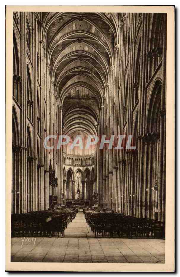 CPA Rouen Interieur de la cathedrale