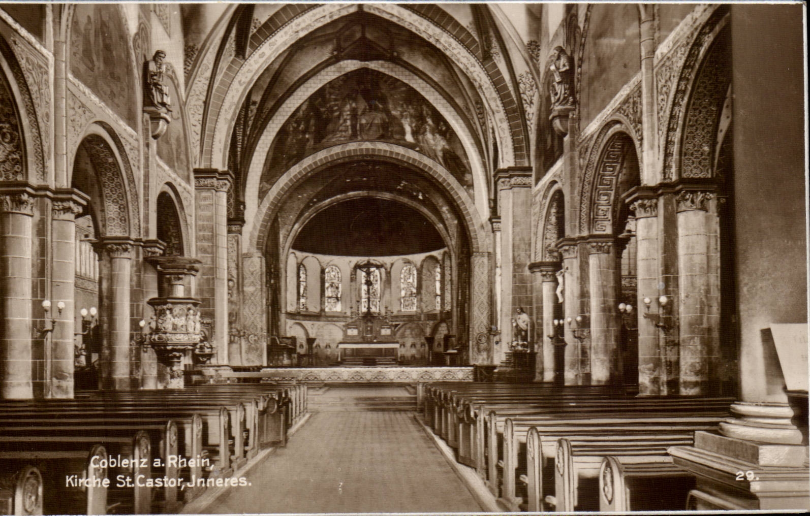 Coblentz a. Rhein — Kirche St. Castor, intérieur — Trinks & Co., G.m.b.H., Leipzig