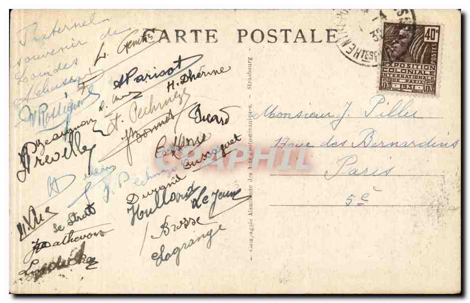CPA Lourdes Apparition de la vierge — Verso
