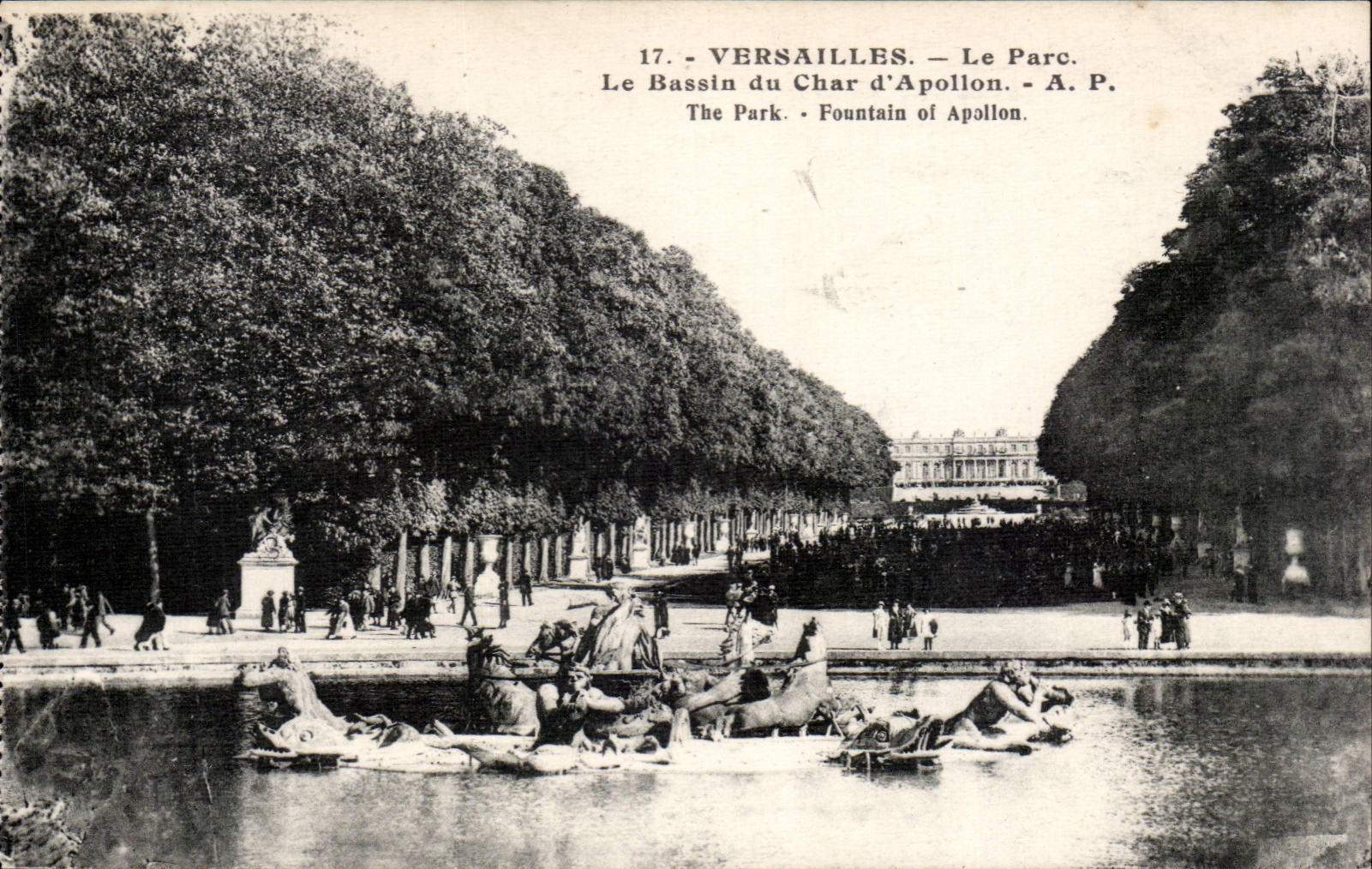 CPA Versailles Le parc Le bassin du char d'Apollon