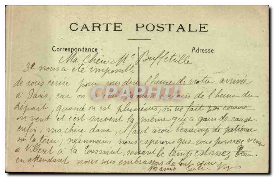 CPA Souvenir du monument de la reconnaissance a ND de Lourdes — Verso