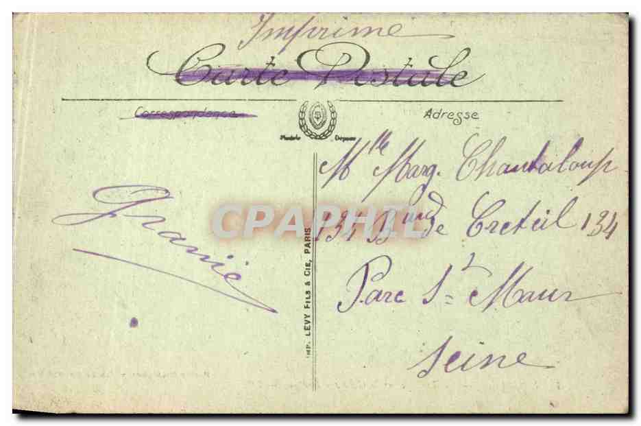 CPA Lourdes la basilique et le calvaire breton — Verso