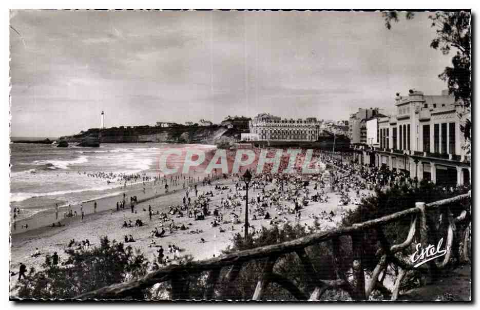 Biarritz — La Grande Plage et le Casino Municipal — Éditeur Estel, n° 3412