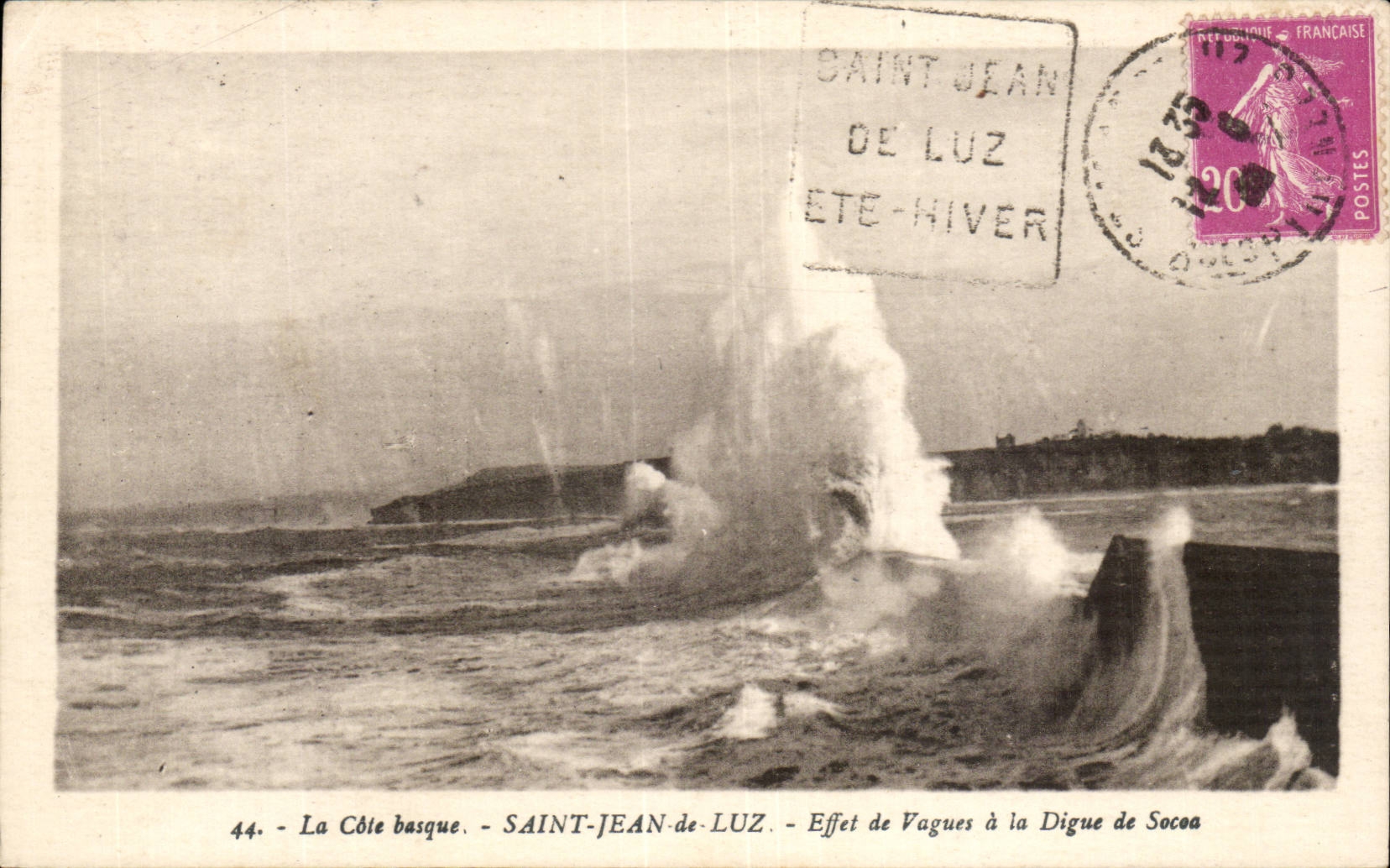 La Côte basque - SAINT-JEAN-de-LUZ - Effekt von Wellen an der Socoa-Düne