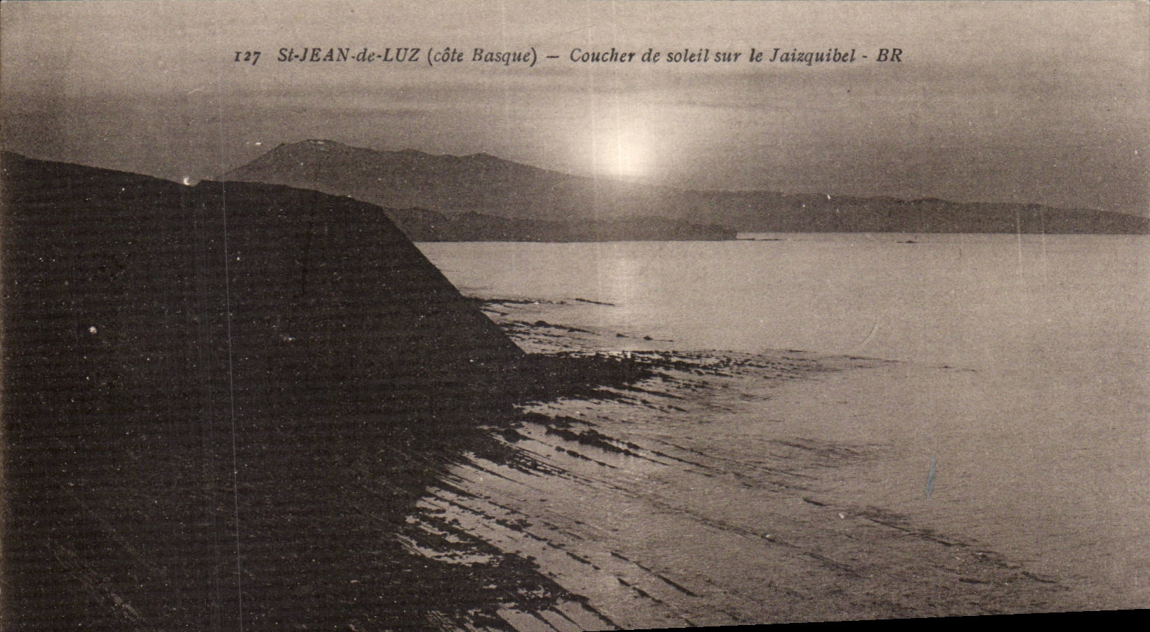 St-Jean-de-Luz (Baskische Küste) — Sonnenuntergang über Jaizquibel — BR