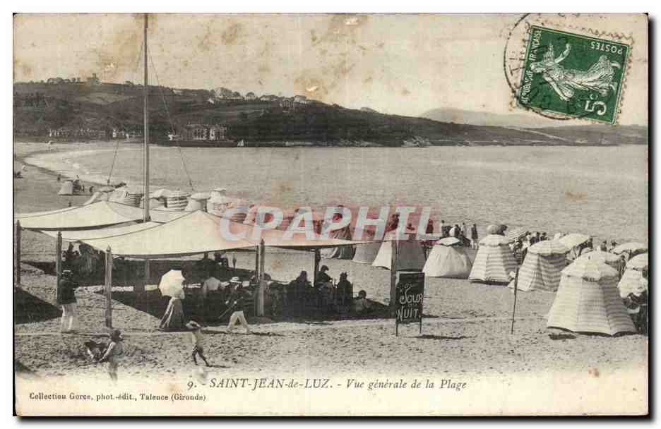 SAINT-JEAN-de-LUZ - Vue générale de la Plage — Collection Gorce, phot.-édit., Talence (Girondes)
