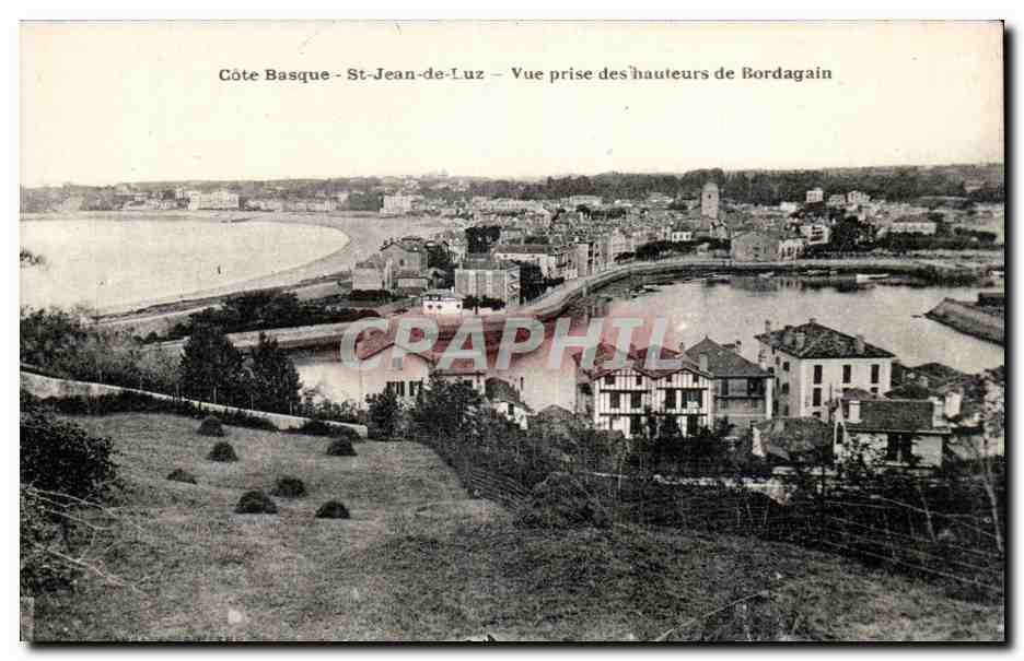 CPSM St Jean de Luz Vue prise des hauteurs de Bordagain