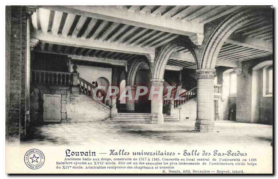 Louvain — Halles universitaires - Salle des Sas-Bezdus — E. Desaix, édit. Bruxelles
