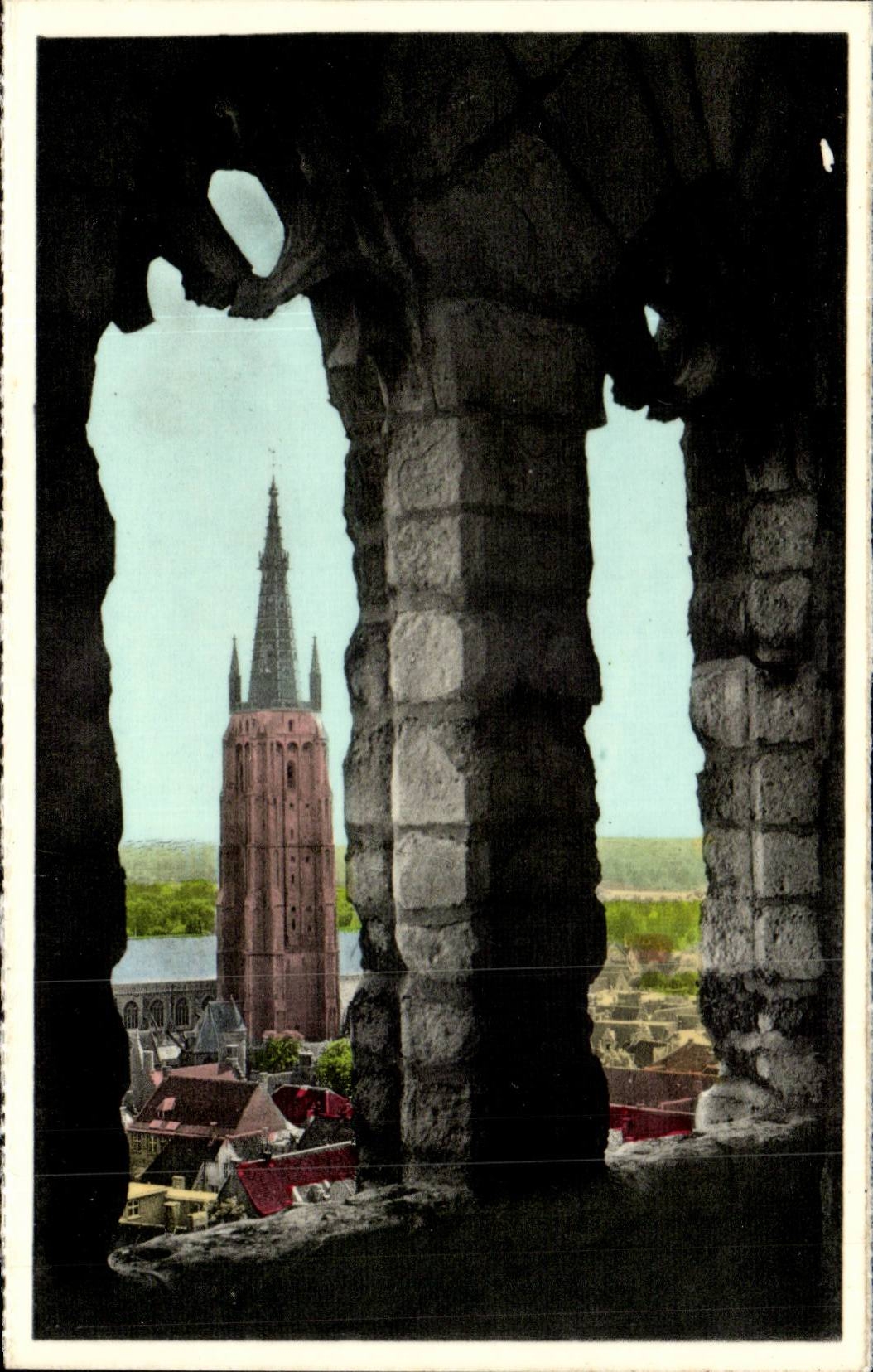 Belgique Bruges Eglise ND vue depuis le beffroi