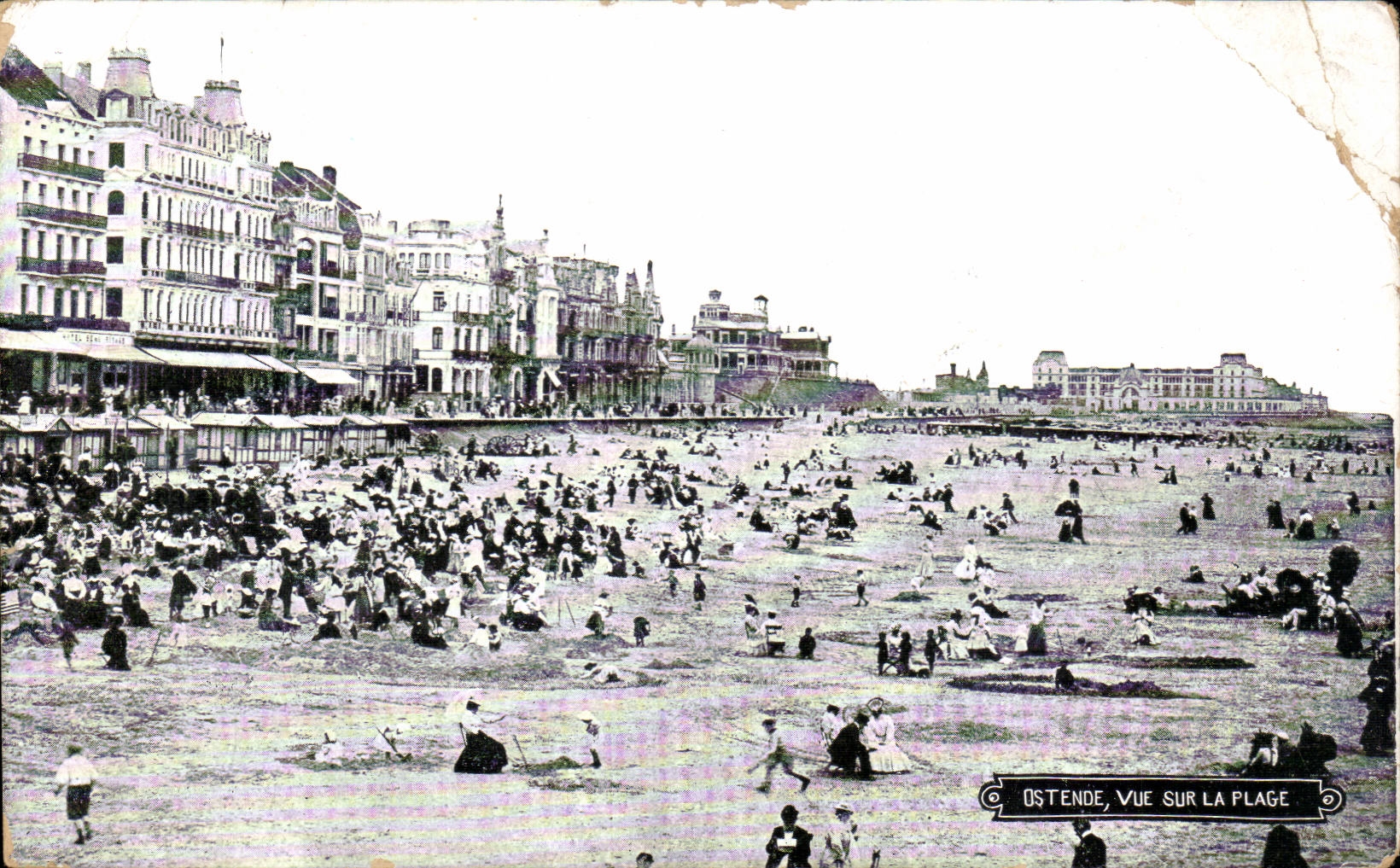 Ostende, Vue sur la plage — éditeur V.G. Bruxelles