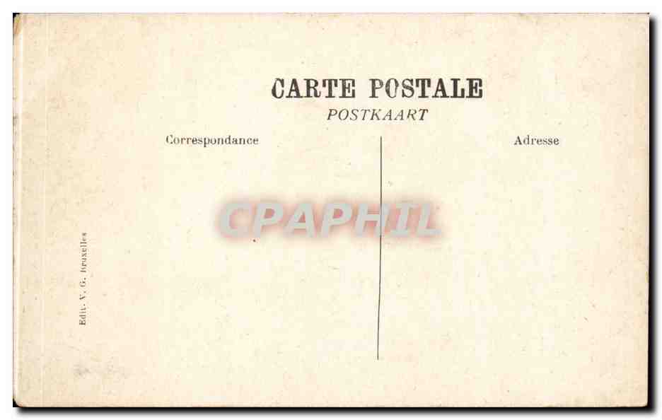 Ostende, Vue sur la plage — éditeur V.G. Bruxelles — Rückseite