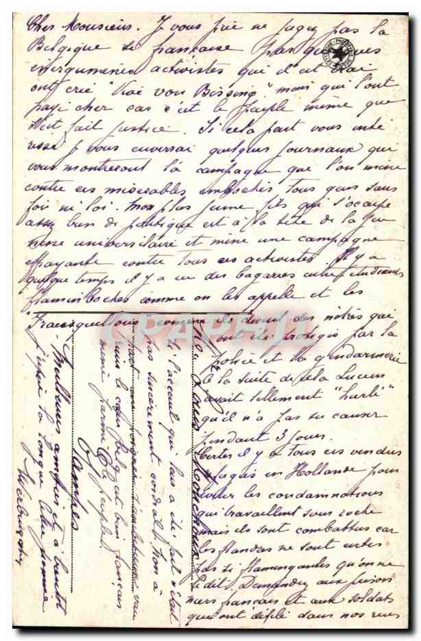 CPA Belgique Gand Le Preau du Petit Beguinage — Rückseite