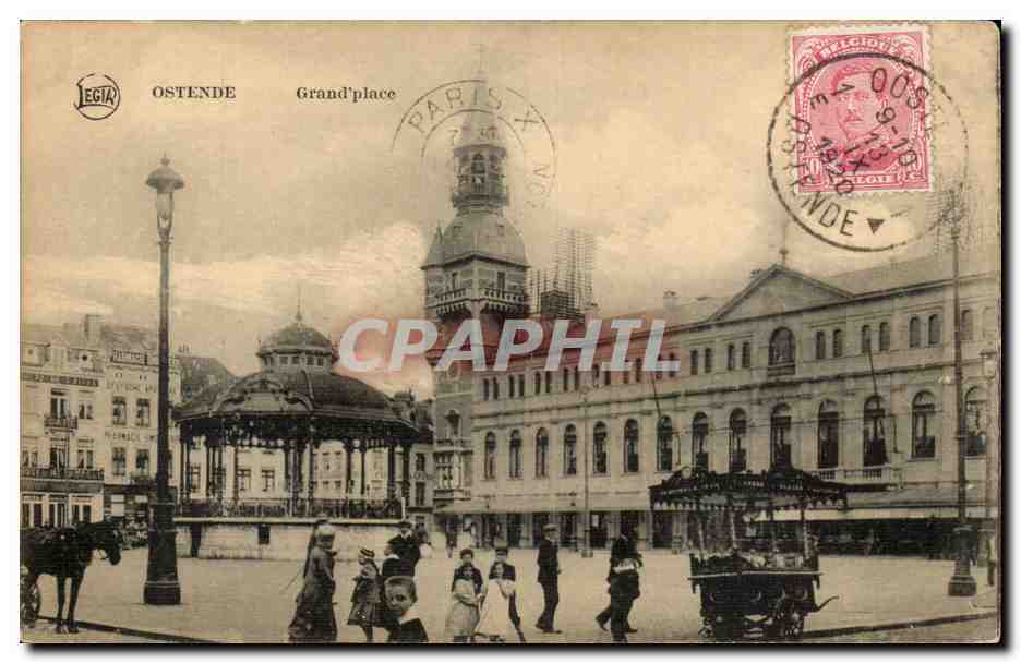 CPA Belgique Ostende Grand place