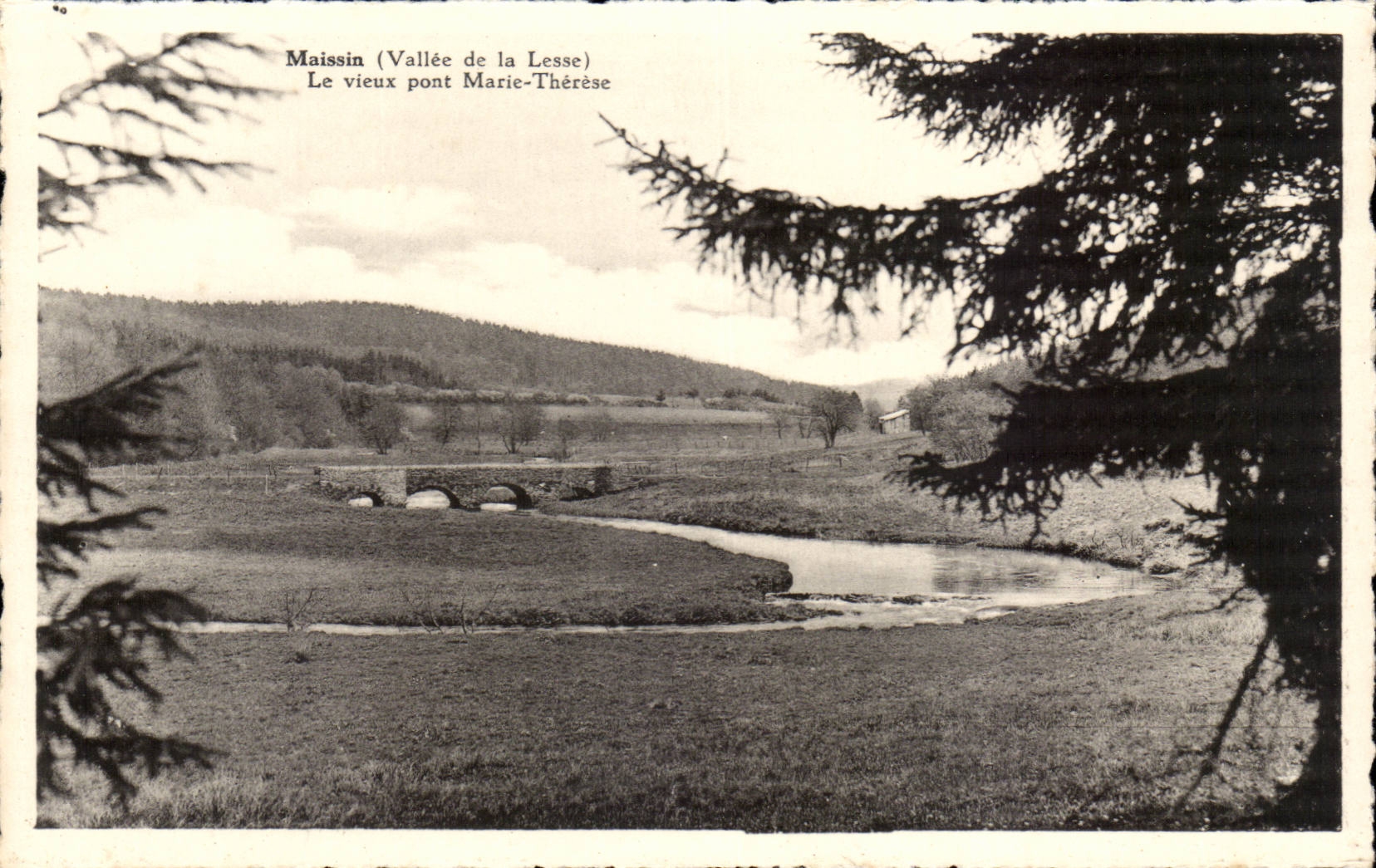 CPA Luxembourg Environs de Maissin Hameau de Lesse Le vieux pont Marie Therese