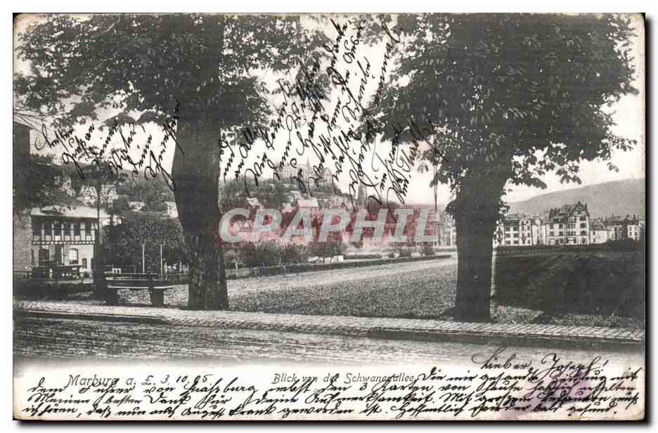CPA Marburg Blick van der Schwanerallee