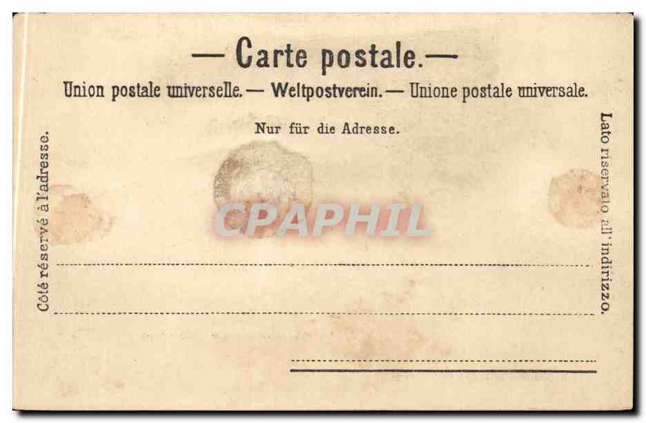 CPA Suisse Le mauvais pas Aiguilles des Charmoz et du geant — Rückseite