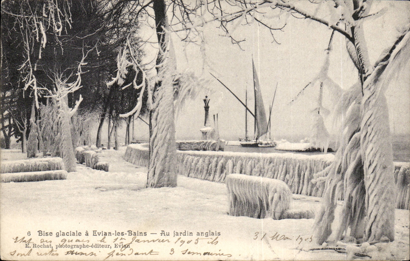 Frosty Breeze at Evian-les-Bains — In the English Garden — E. Rochat, photographer-publisher, Evian