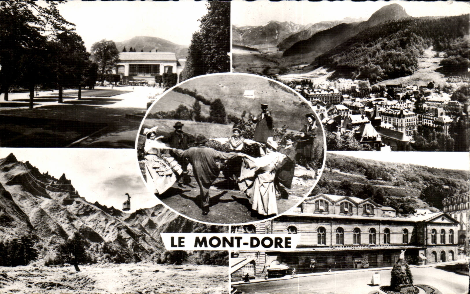 CPSM Le Mont Dore la bourree Folklore Costume Danse