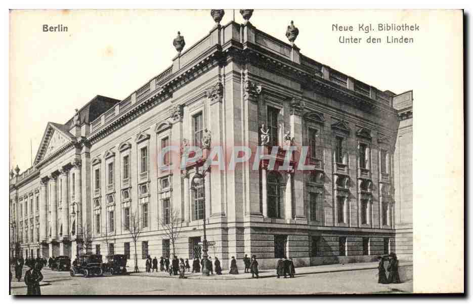 CPA Berlin Neue Kgl Bibliothek Unter den linden library