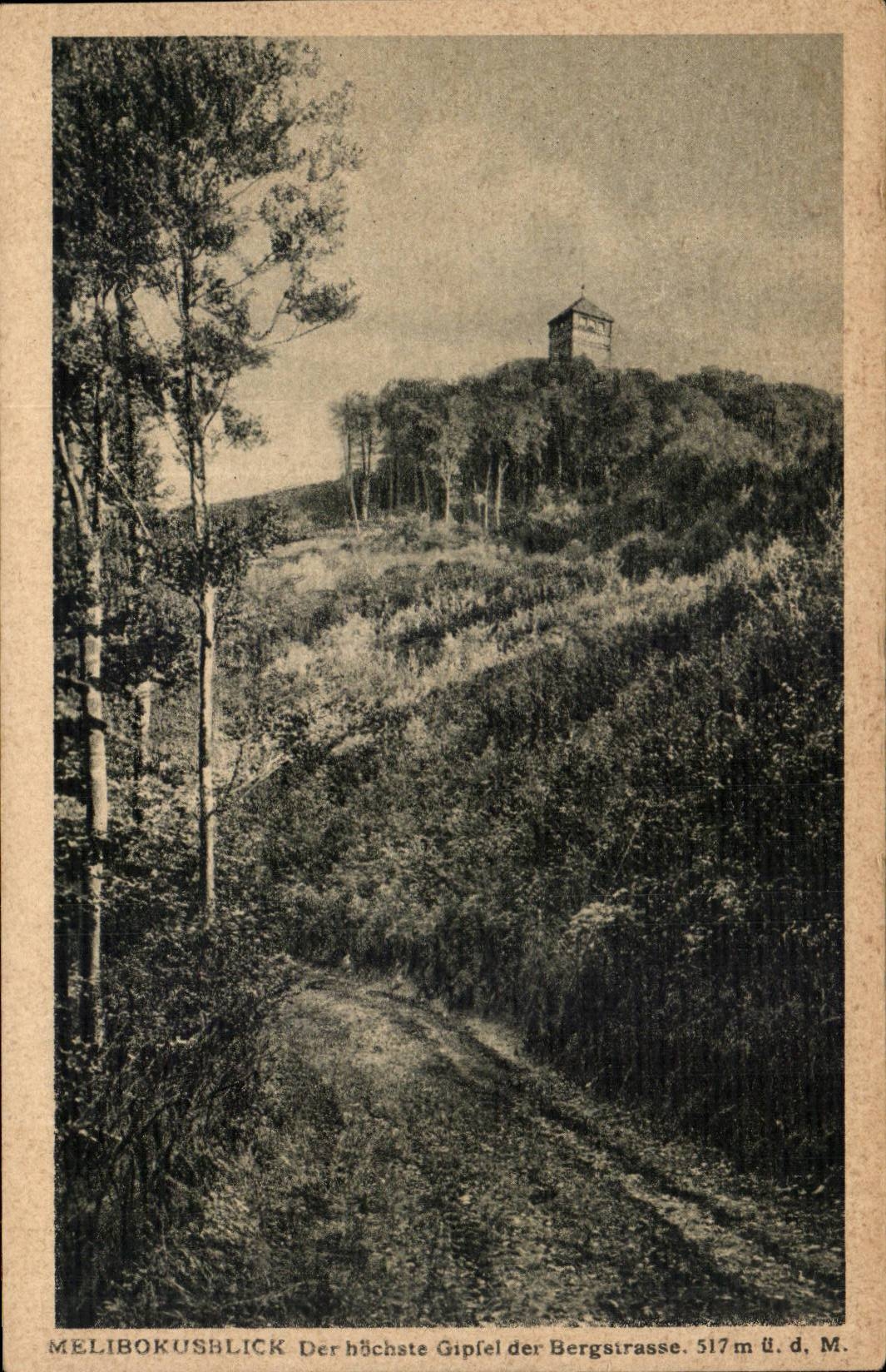 CPA Melibokusblick Der hochste Gipfel der Bergstrasse