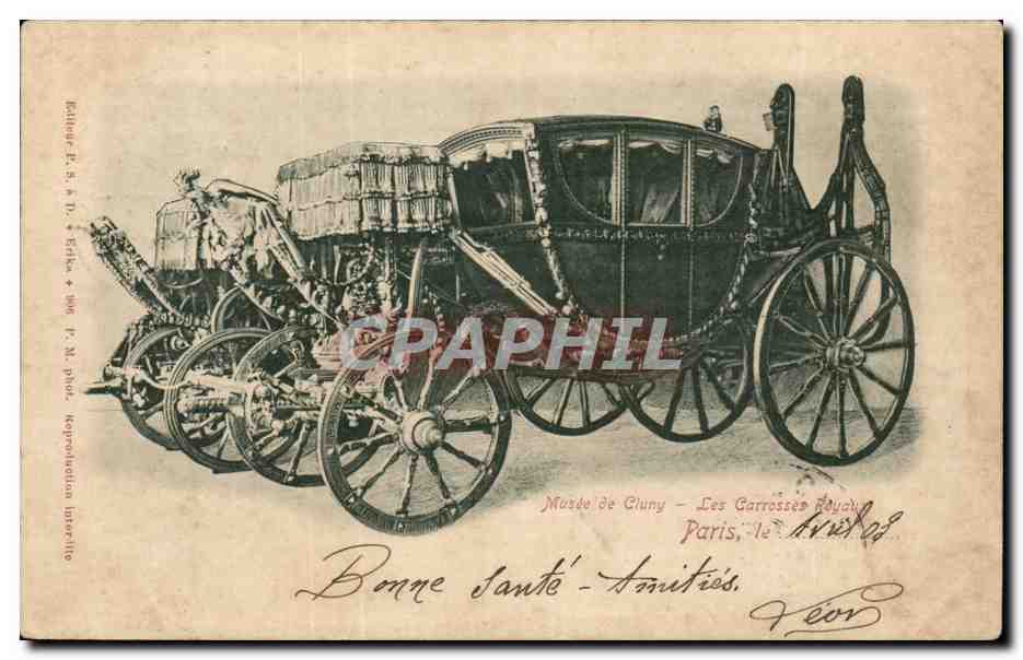 CPA Paris Musee de Cluny Les carrosses royaux