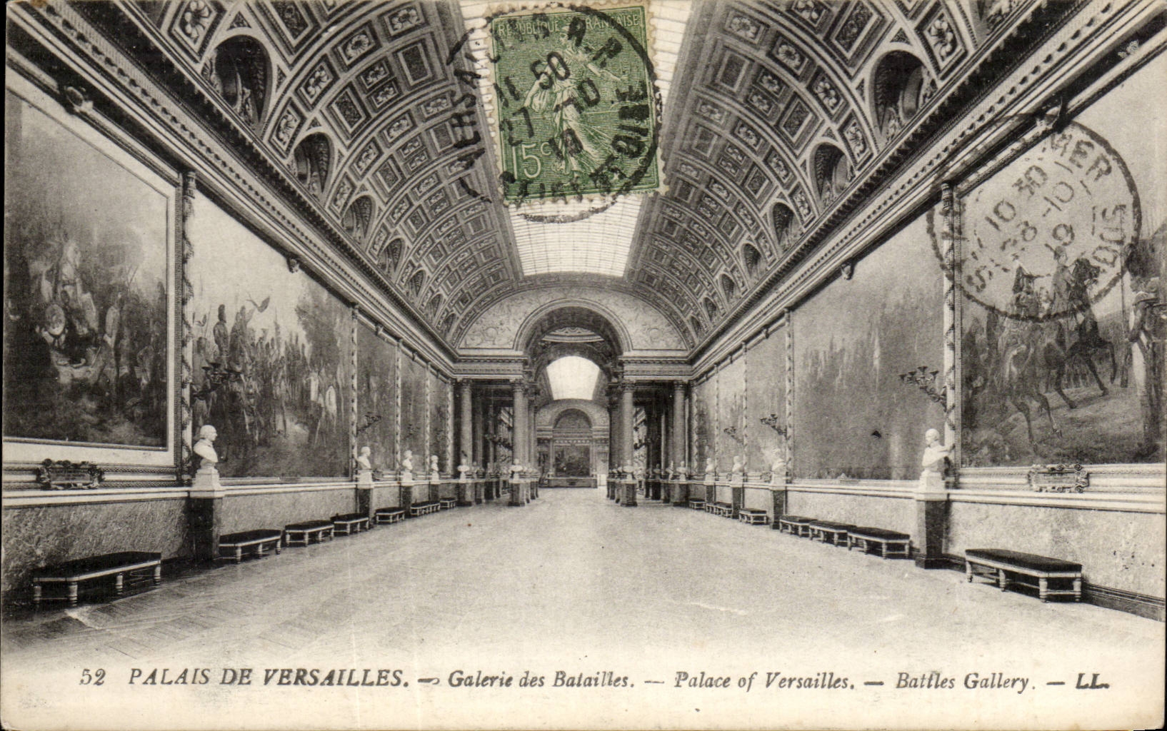CPA Palais de Versailles Galerie des batailles 