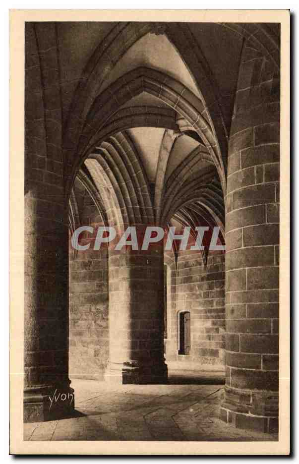 CPA Mont Saint Michel Abbaye Crypte des gros piliers 