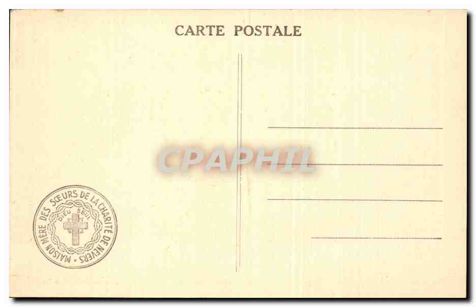 CPA Chef de Sainte Bernadette dans sa chasse Couvent Saint Gildard Nevers — Rückseite