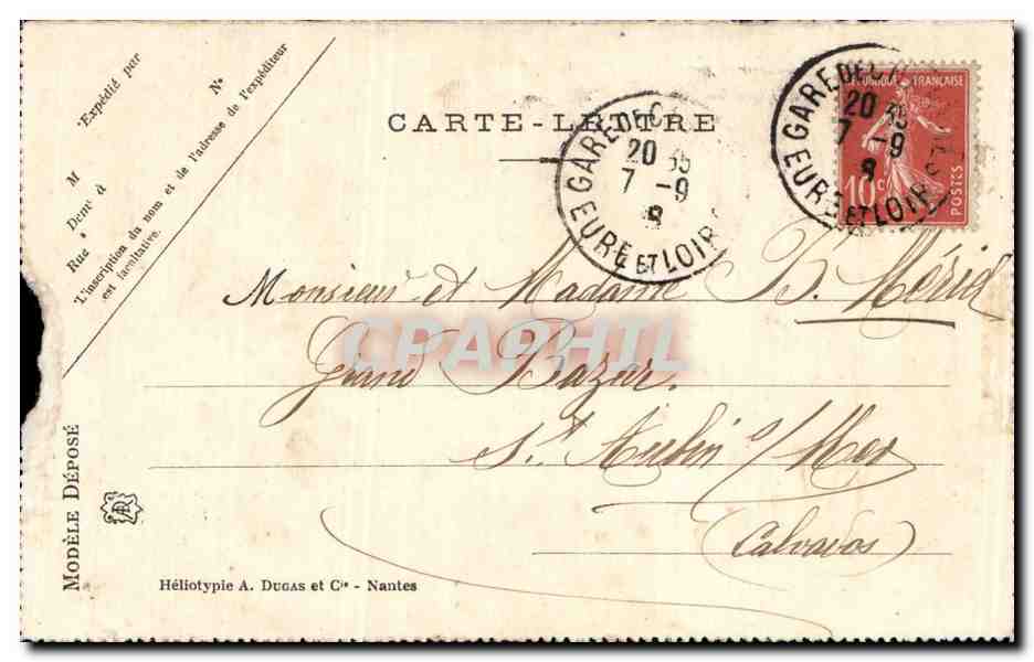 CPA Chartres Place des Epars — Verso
