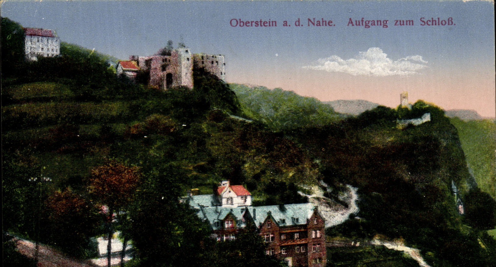 CPA Oberstein a Nahe Aufgang zum Schloss