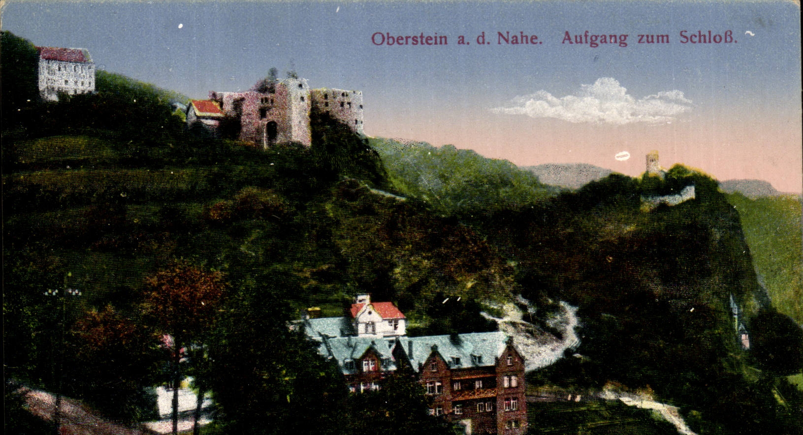 CPA Oberstein a Nahe Aufgang zum Schloss