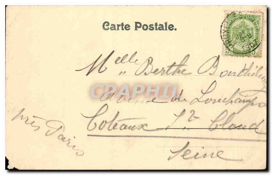 CPA Bruxelles Musee et la rue de la Regence — Rückseite