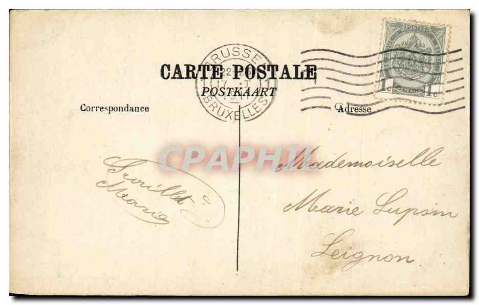 Pavillon de la Ville de Liège — Exposition de Bruxelles 1910 — Éditeur inconnu, n° de série non visible — Rückseite