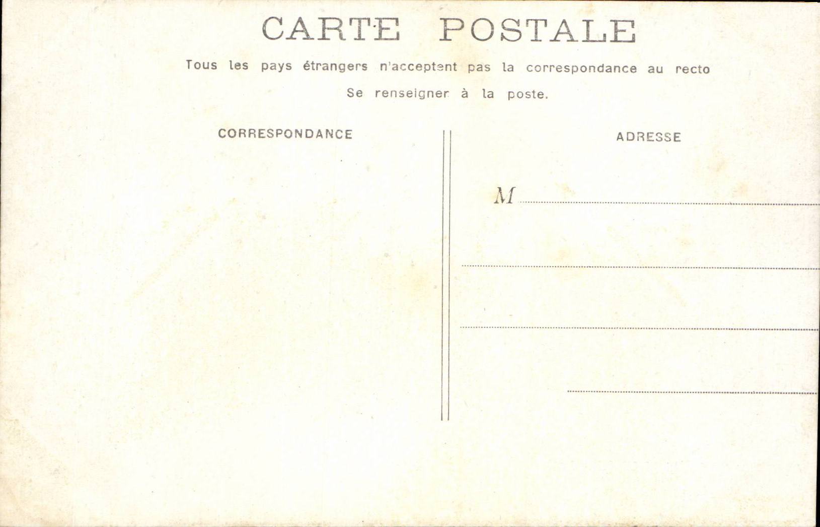 CPA Paris Palais de la Legion d'honneur — Verso