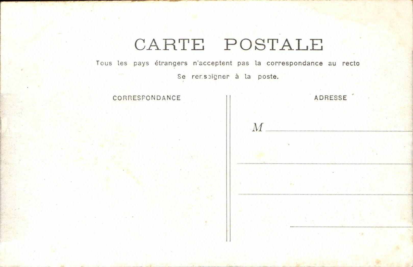 CPA Paris Palais du Luxembourg — Rückseite