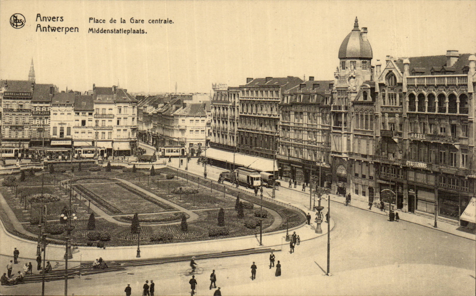 CPA Belgique Anvers Place de la gare centrale