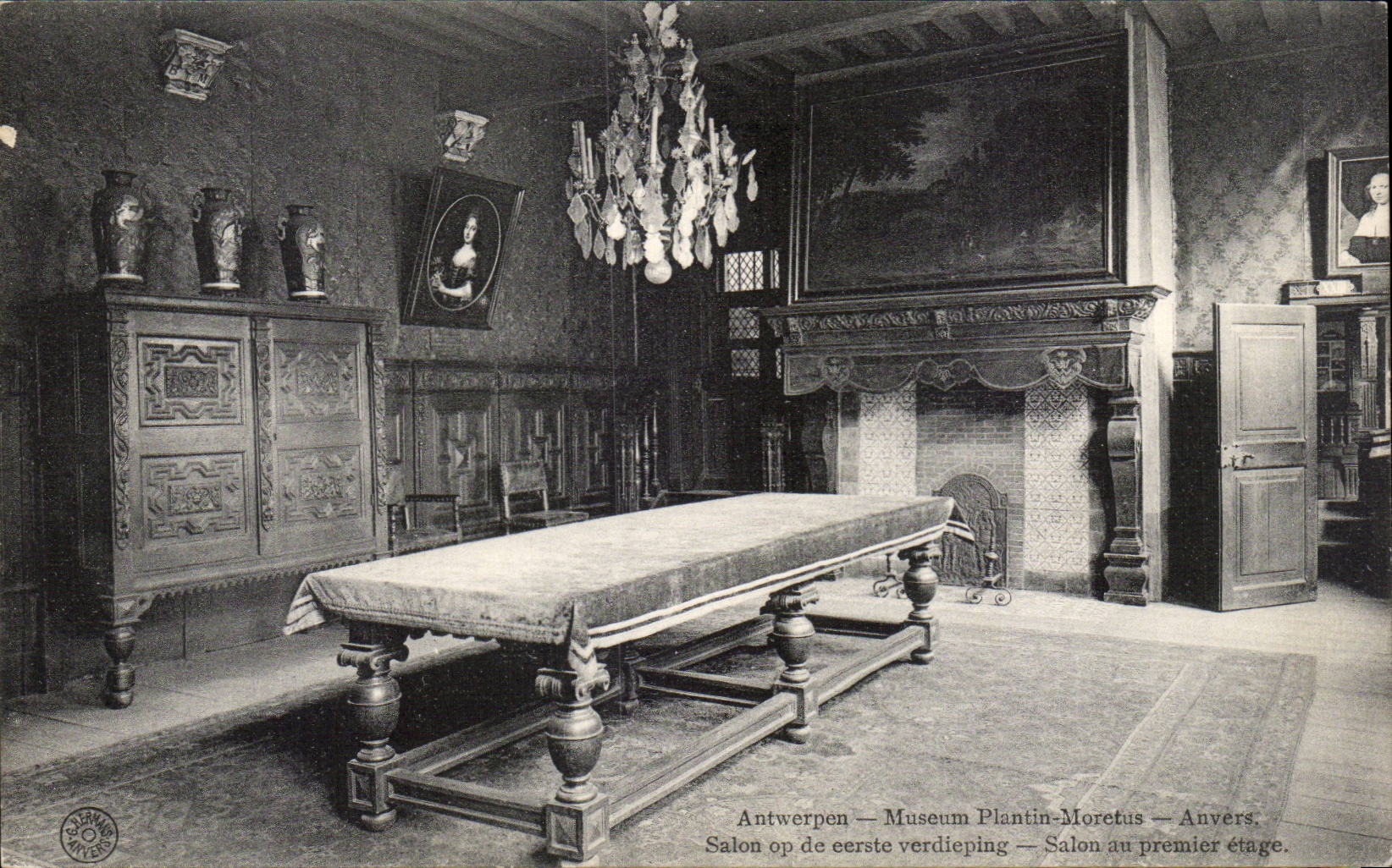 CPA Belgique Anvers Museum plantin Moretus Salon au premier etage
