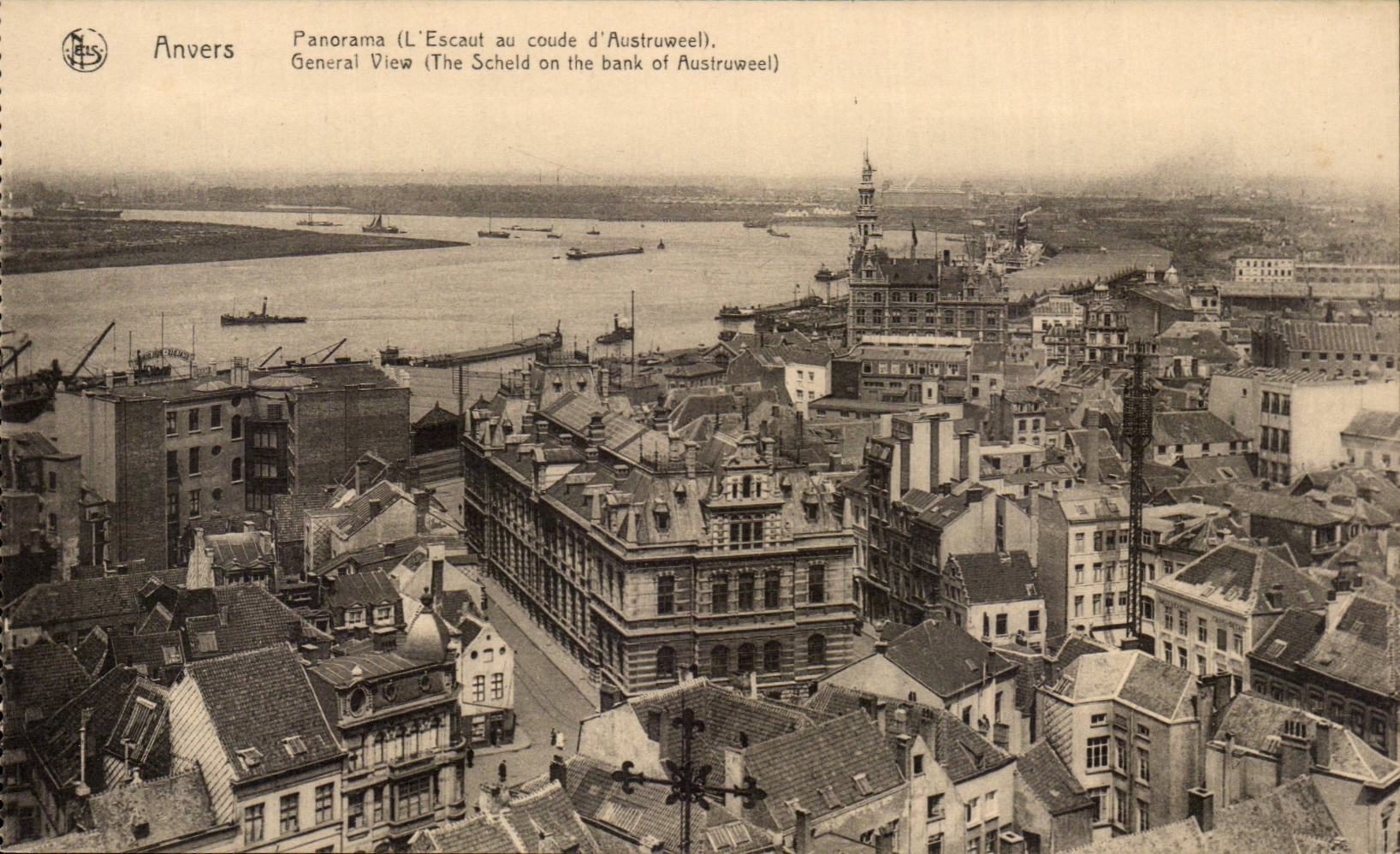 CPA Belgique Anvers Panorama (l'Escaut au coude d'Austruweel)
