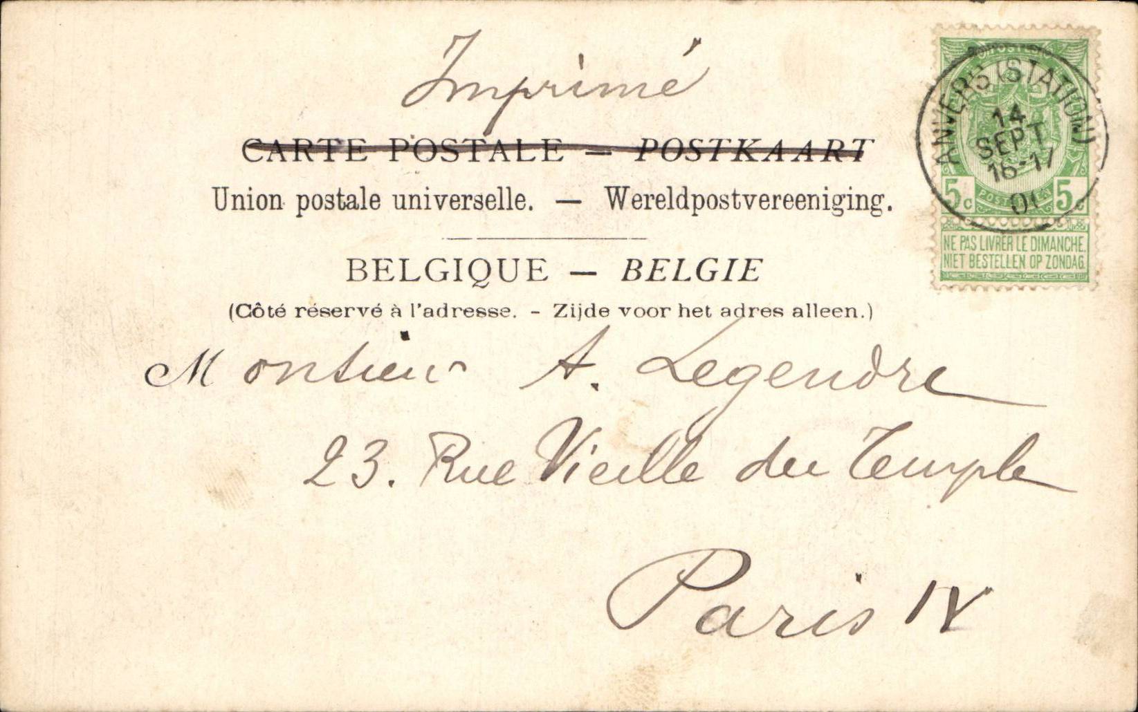 CPA Tableau par Antoine Van Dyck Christ en Croix — Verso