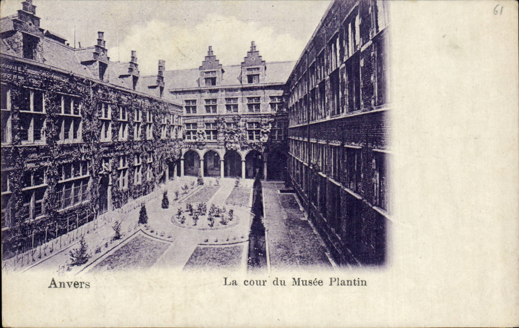 Anvers — La cour du Musée Plantin — éditeur non identifié, n° de série 61