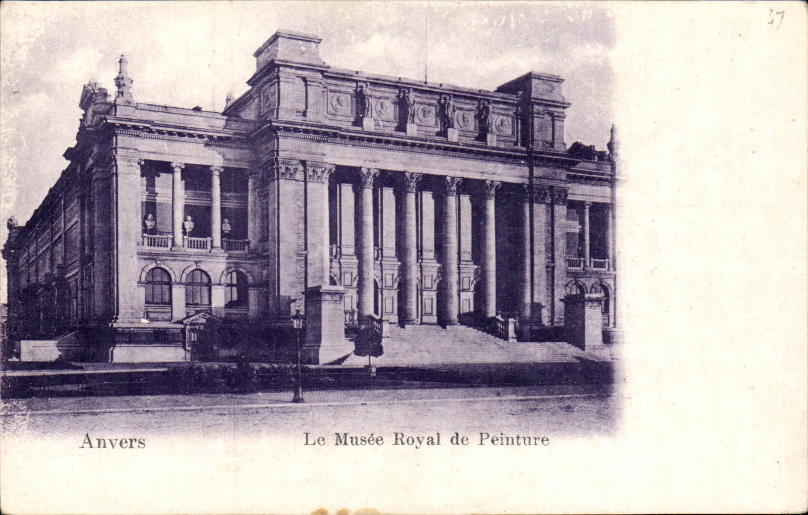 CPA Belgique Anvers Le musee royal de peinture (recto argente)