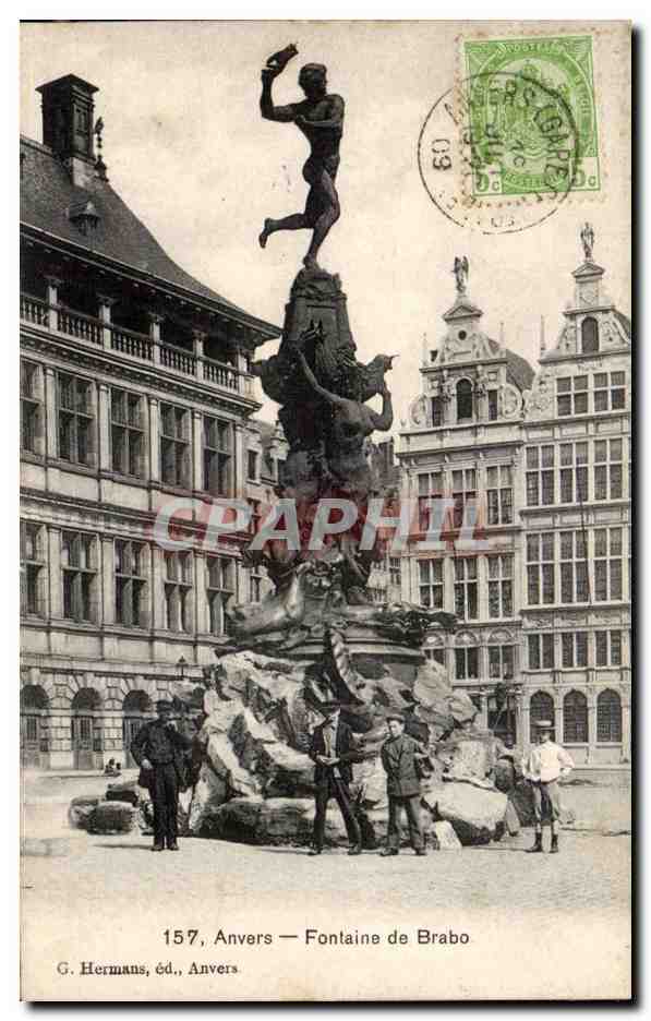CPA Belgique Anvers Fontaine de Brabo
