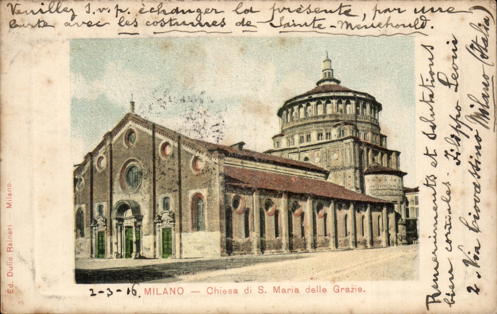 CPA Italie Italia Milano Chiesa di S Maria della Graie