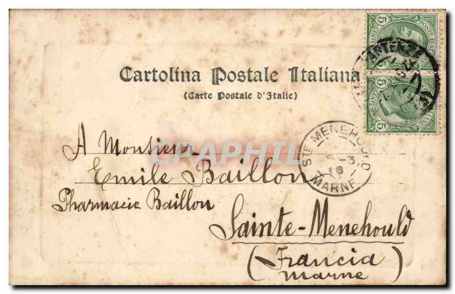 CPA Italie Italia Milano Chiesa di S Maria della Graie — Rückseite
