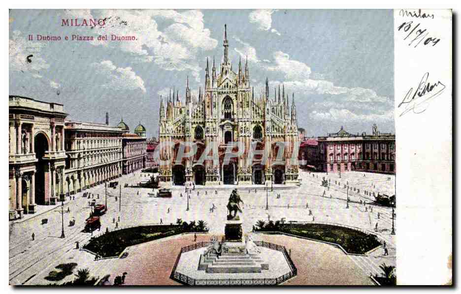 CPA Italie Italia Milano Il Duomo e Piazza del Duomo
