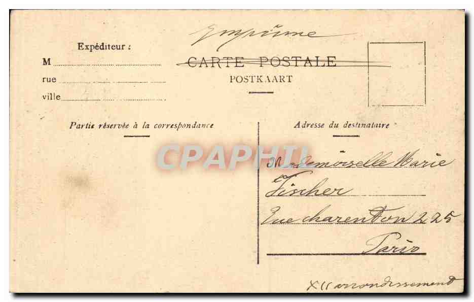 CPA Bruges Portail Notre Dame — Rückseite