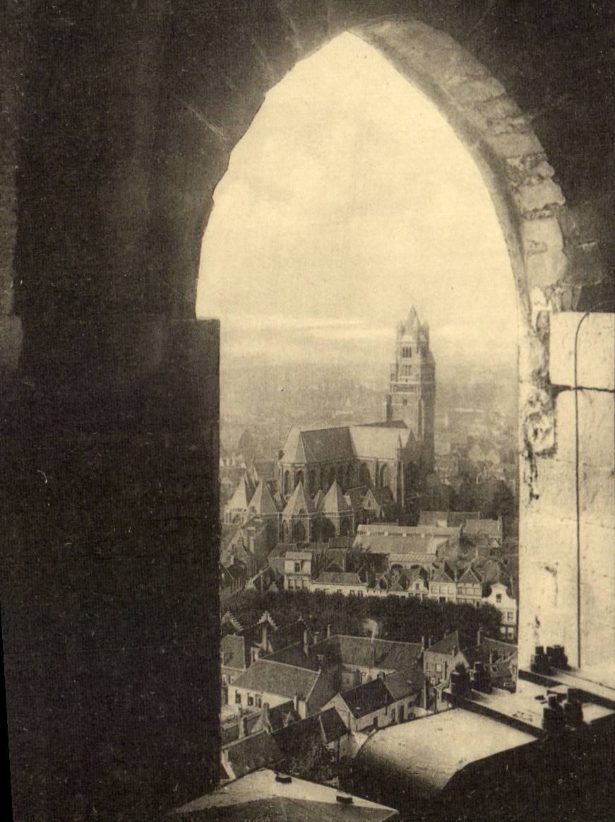 CPA Bruges Panorama pris d'une fenetre de la tour du Beffroi