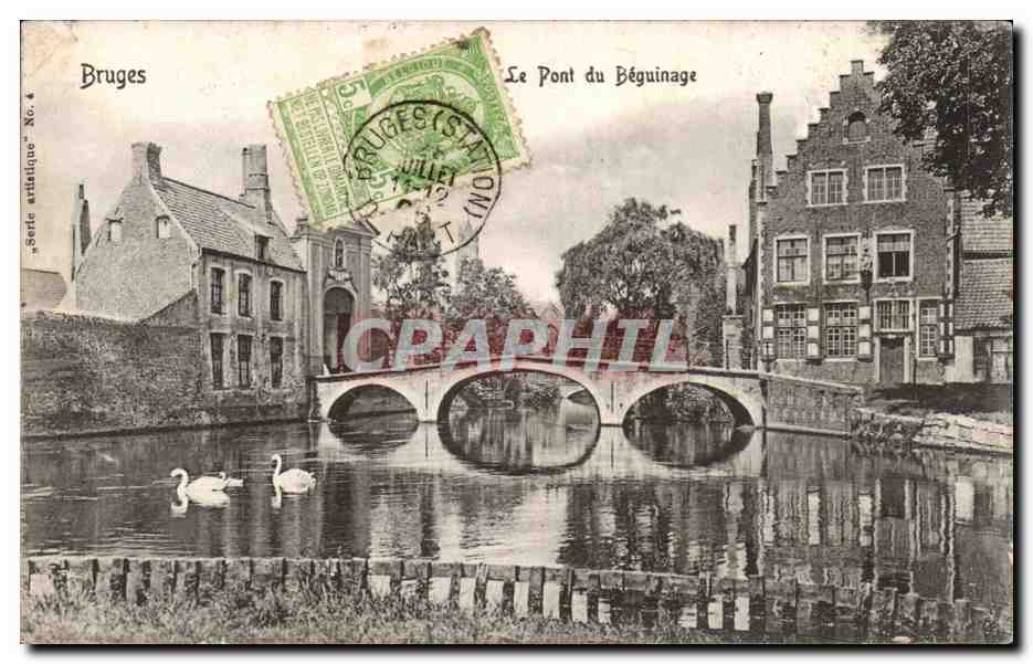 CPA Bruges Le pont du beguinage