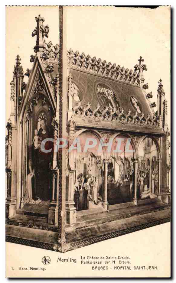CPA Belgique Memling La chasse de Sainte Ursule Bruges